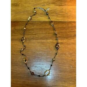 Premier Designs Truffle Necklace 30” Beaded Glass Necklace